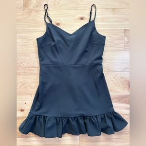 1.State Black Fit Flare Adjustable Straps Stretchy Mini Dress | Size 8